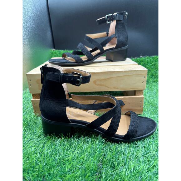Franco Sarto- Open Toe Heels- Black- Size 9W - Picture 1 of 10